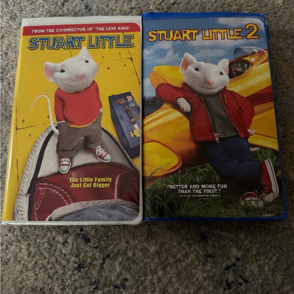 Stuart Little Movie VHS - Yellow & Blue Cover Set